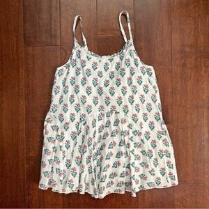 Peek Girl’s Floral Spaghetti Strap 100% Cotton Top, Size 12, XL